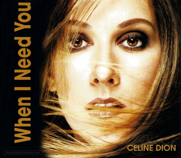 Céline Dion When I Need You cover artwork