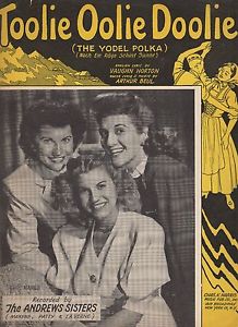 The Andrews Sisters Toolie Oolie Doolie (The Yodel Polka) cover artwork