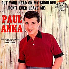 Paul Anka — Put Your Head on My Shoulder cover artwork