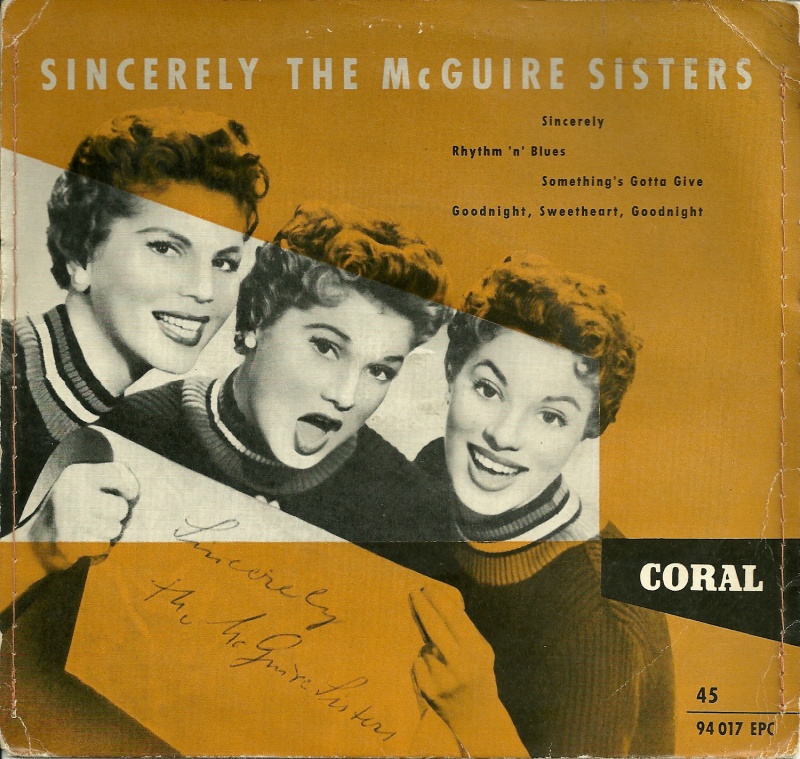 The McGuire Sisters — Sincerely cover artwork