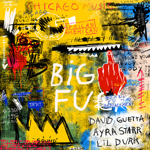 David Guetta ft. featuring Ayra Starr & Lil Durk Big FU cover artwork