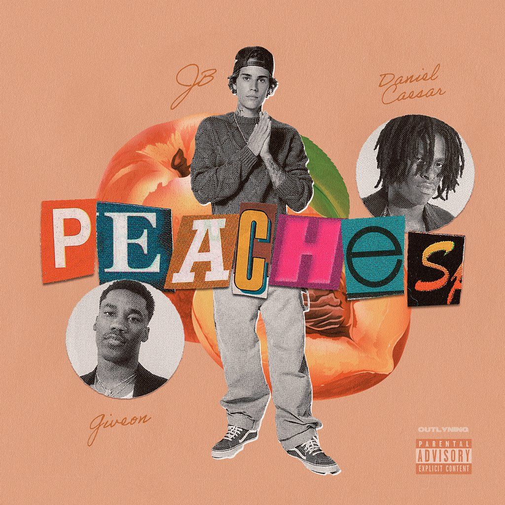 Justin Bieber ft. featuring Daniel Caesar & Giveon Peaches cover artwork
