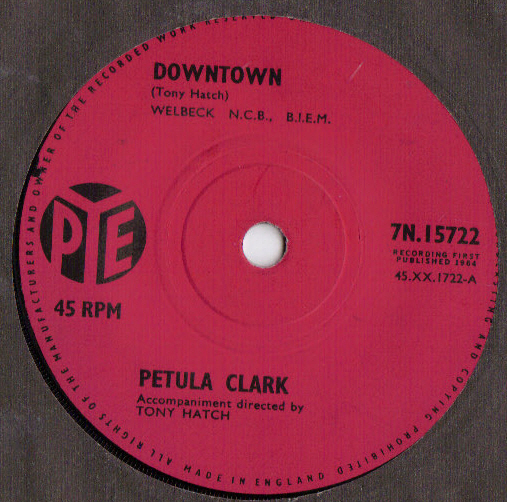 Petula Clark Downtown cover artwork