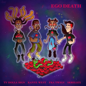 Ty Dolla $ign ft. featuring Kanye West, FKA twigs, & Skrillex Ego Death cover artwork