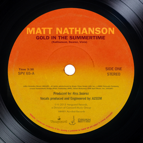 Matt Nathanson Gold In The Summertime cover artwork