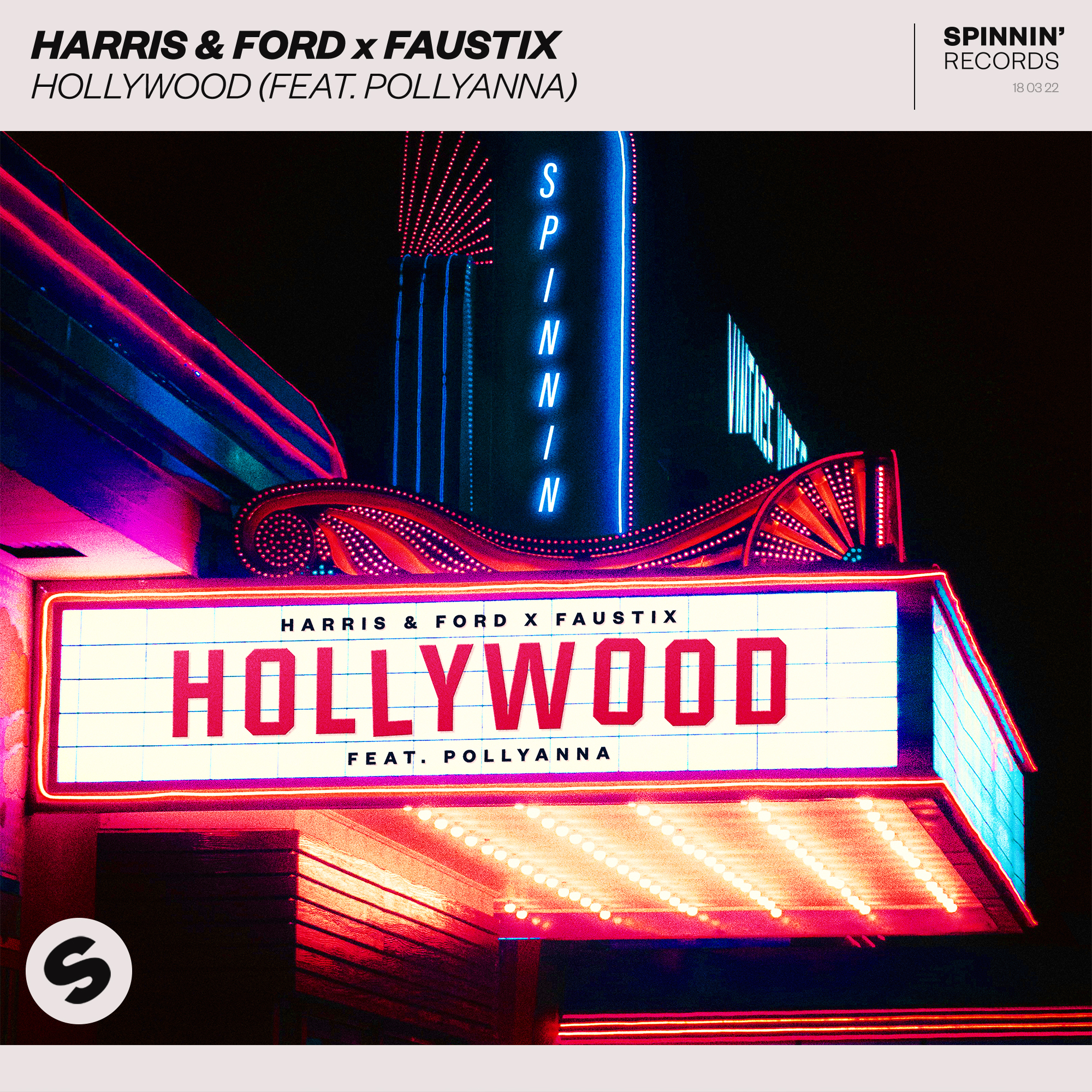 Harris &amp; Ford & Faustix featuring PollyAnna — Hollywood cover artwork