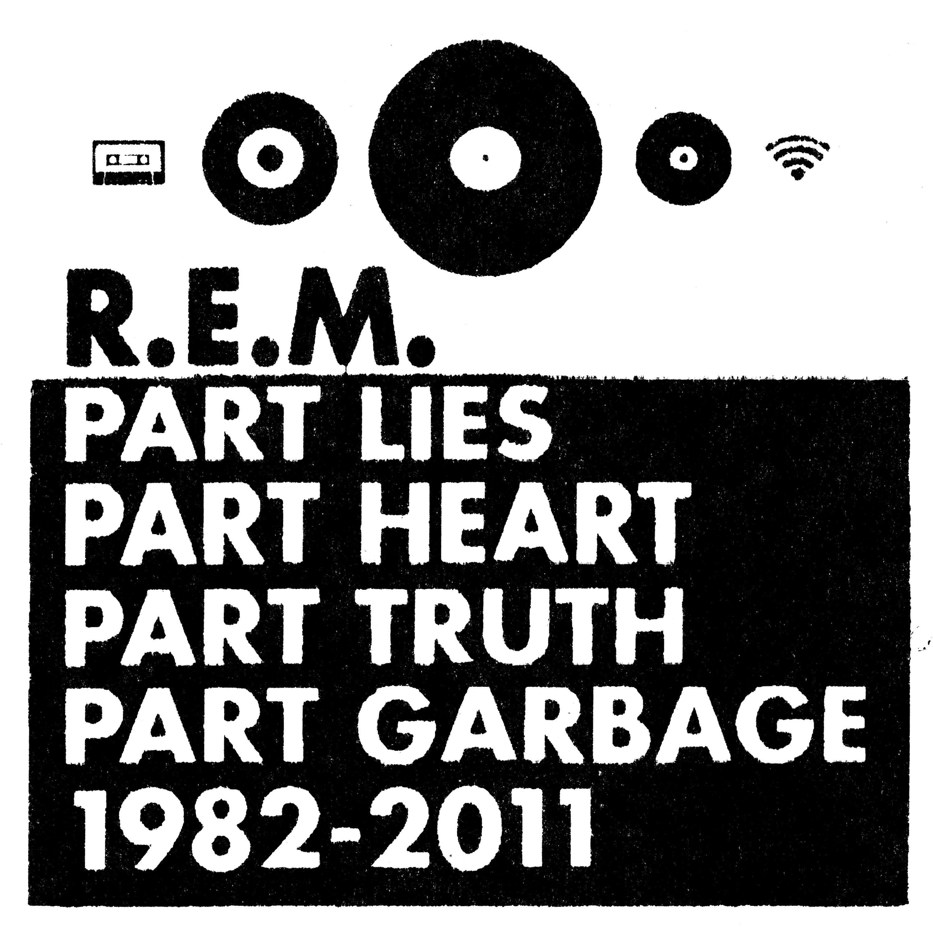 R.E.M. Part Lies, Part Heart, Part Truth, Part Garbage 1982–2011 cover artwork