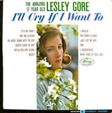 Lesley Gore I&#039;ll Cry If I Want To cover artwork