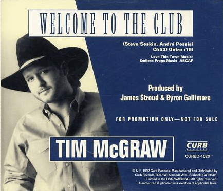 Tim McGraw — Welcome To The Club cover artwork
