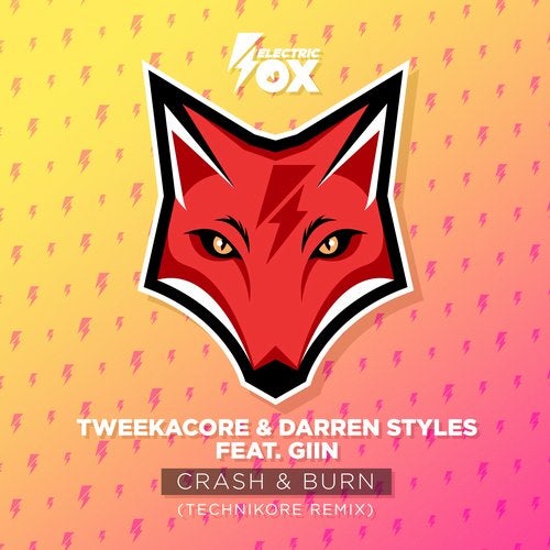 Tweekacore & Darren Styles ft. featuring Giin Crash &amp; Burn (Technikore Remix) cover artwork