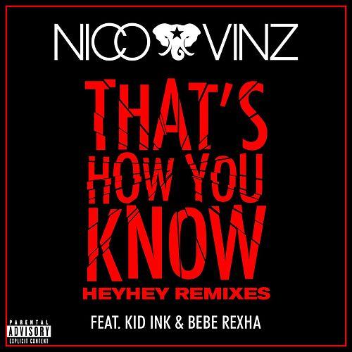 Nico &amp; Vinz featuring Kid Ink & Bebe Rexha — That&#039;s How You Know - HEYHEY Remix cover artwork