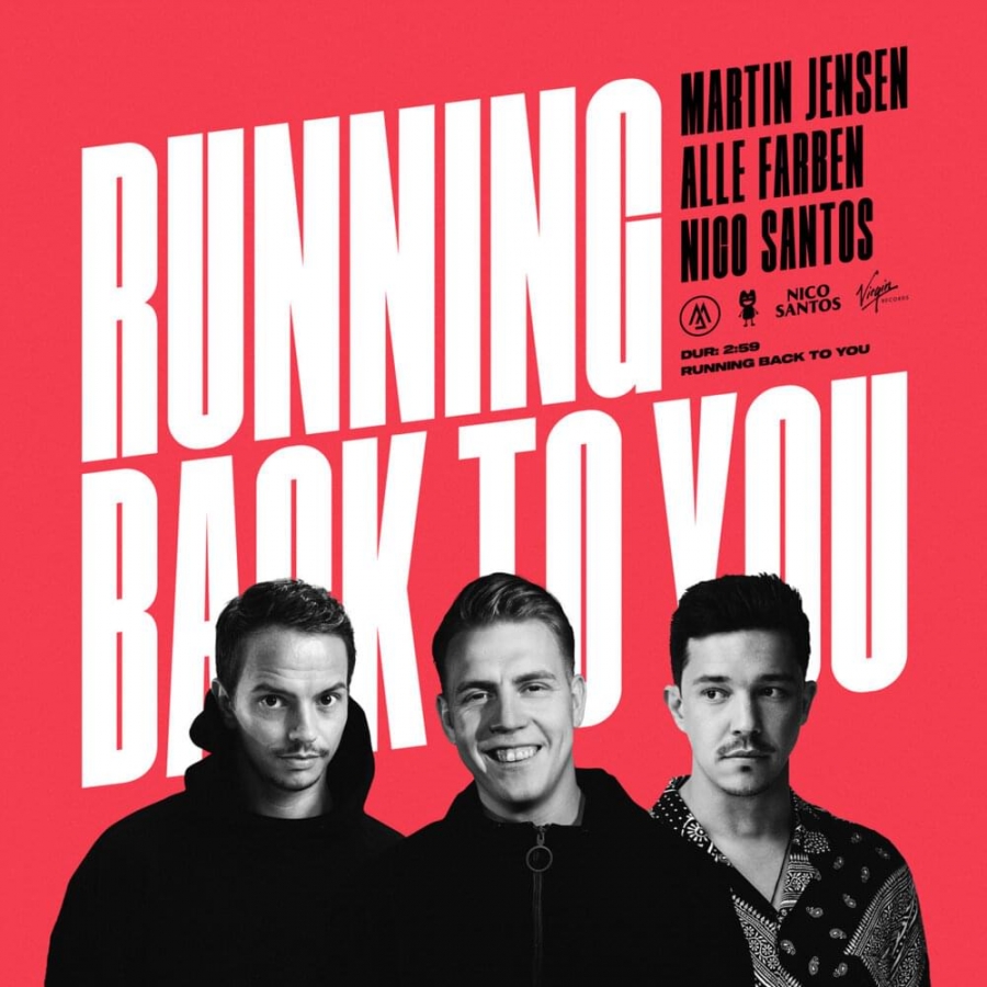 Martin Jensen, Alle Farben, & Nico Santos Running Back To You cover artwork