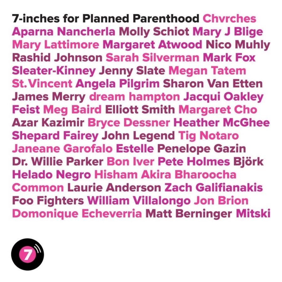 Various Artists 7-inches for Planned Parenthood cover artwork