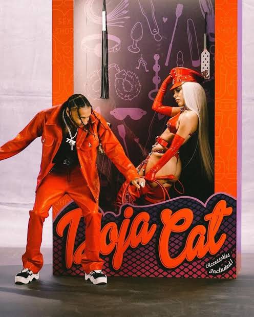 Tyga featuring Doja Cat — Freaky Deaky cover artwork