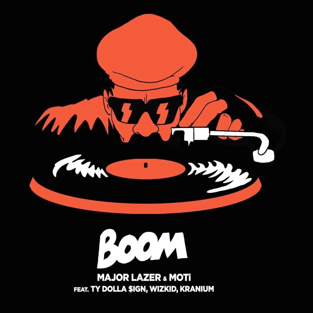 Major Lazer & MOTi featuring Ty Dolla $ign, Wizkid, & Kranium — Boom cover artwork