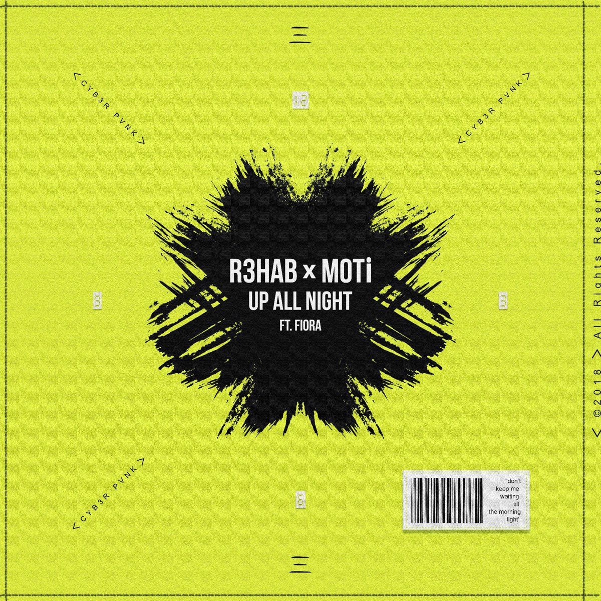 R3HAB & MOTi featuring Fiora — Up All Night cover artwork