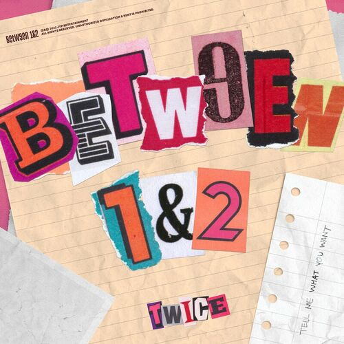 TWICE — BETWEEN 1&amp;2 cover artwork