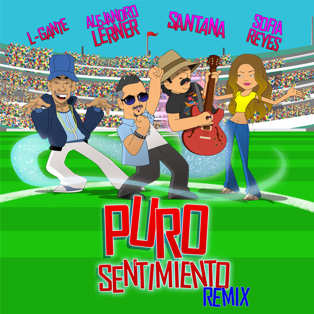 Alejandro Lerner, Sofía Reyes, & L-Gante featuring Santana — Puro Sentimiento (Remix) cover artwork