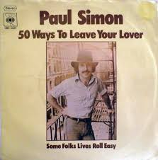 Paul Simon 50 Ways to Leave Your Lover cover artwork