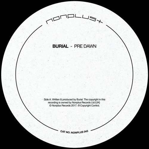Burial — Pre Dawn cover artwork