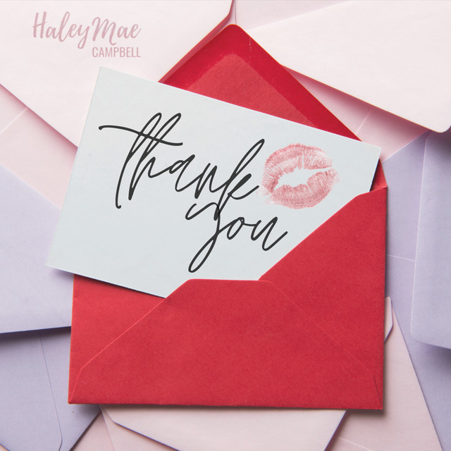 Haley Mae Campbell — Thank You Card cover artwork
