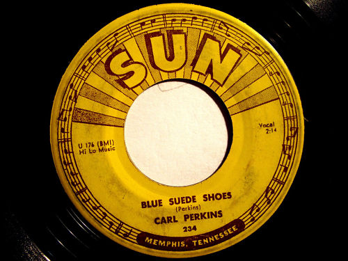 Carl Perkins Blue Suede Shoes cover artwork