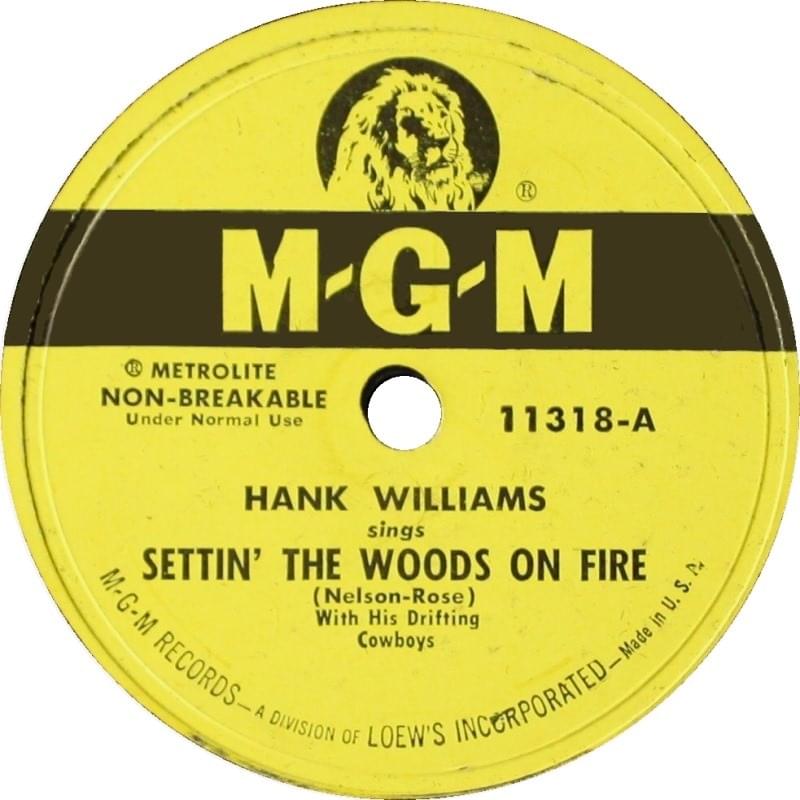 Hank Williams — Settin&#039; the Woods on Fire cover artwork