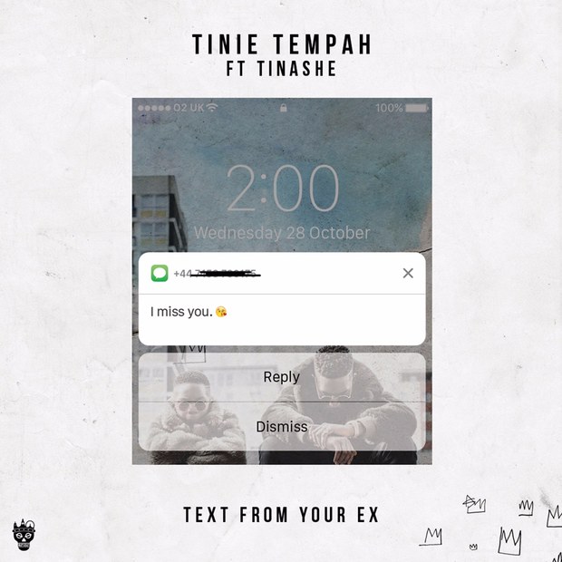 Tinie Tempah featuring Tinashe — Text from Your Ex cover artwork
