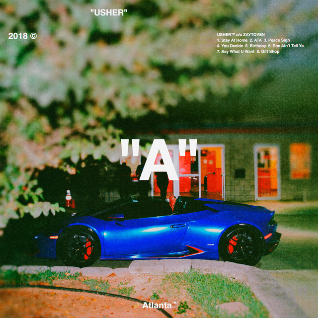 USHER & Zaytoven &quot;A&quot; cover artwork