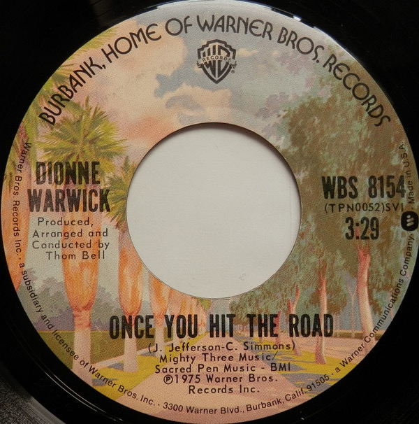 Dionne Warwick — Once You Hit the Road cover artwork