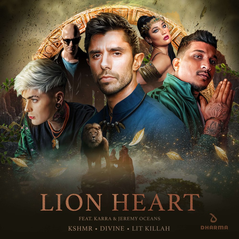 KSHMR, DIVINE (IN), & Lit Killah featuring Karra & Jeremy Oceans — Lion Heart cover artwork