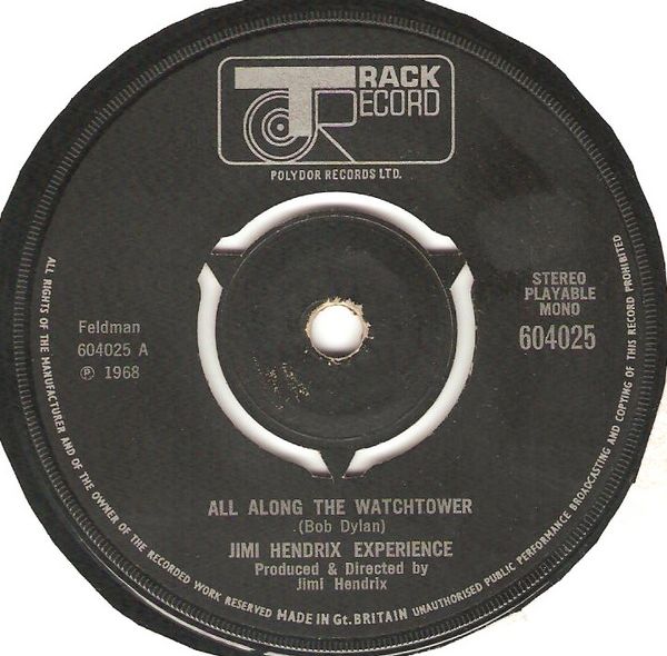 Jimi Hendrix Experience All Along the Watchtower cover artwork