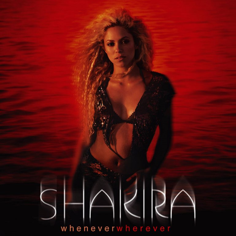 Shakira Whenever, Wherever cover artwork