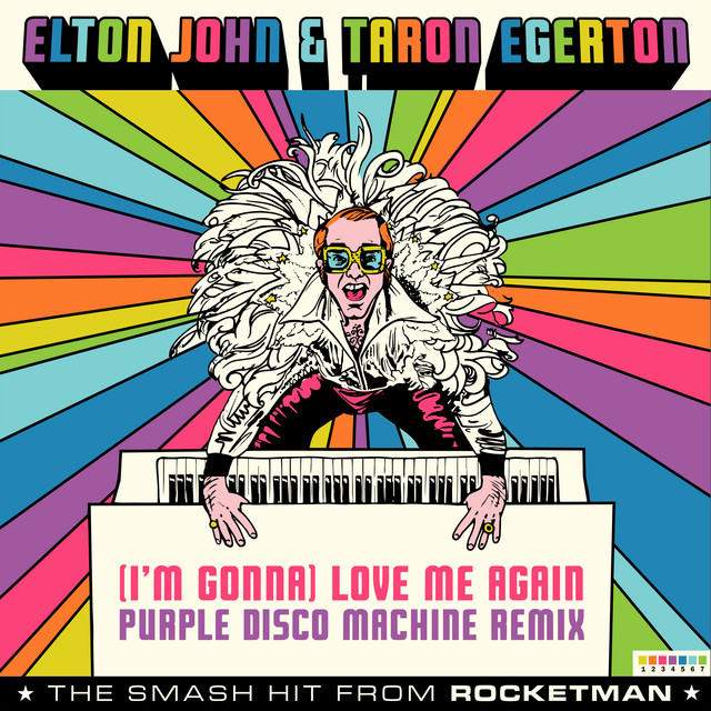 Elton John & Taron Egerton (I&#039;m Gonna) Love Me Again (Purple Disco Machine Remix) cover artwork