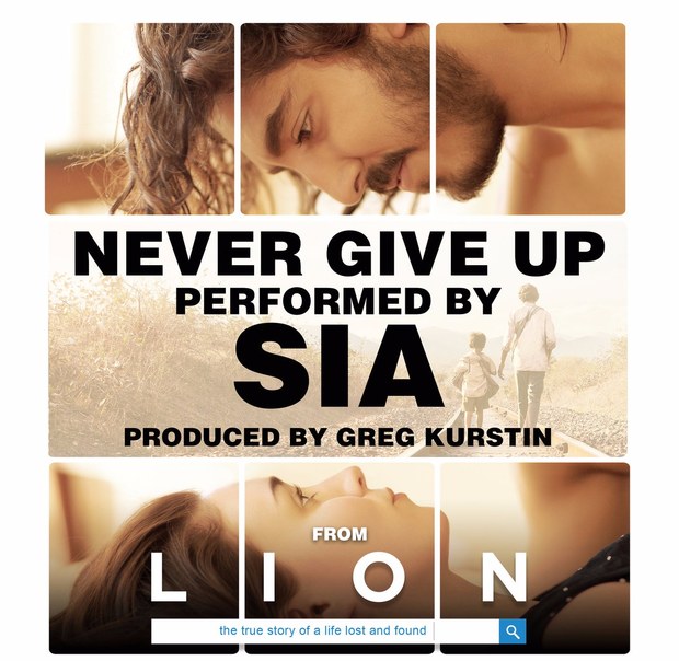 Sia Never Give Up cover artwork