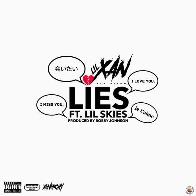 Lil Xan ft. featuring Lil Skies Lies cover artwork