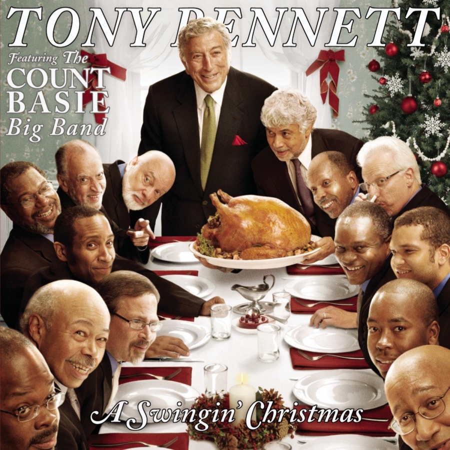 Tony Bennett A Swingin&#039; Christmas cover artwork