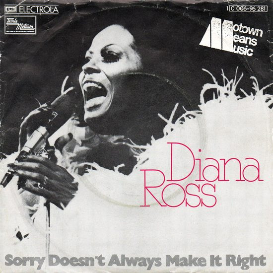 Diana Ross Sorry Doesn&#039;t Always Make It Right cover artwork