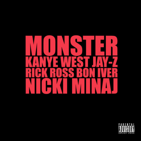 Kanye West ft. featuring JAY-Z, Rick Ross, Nicki Minaj, & Bon Iver Monster cover artwork