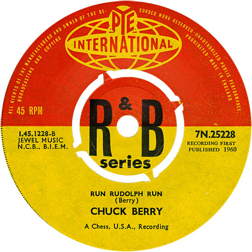 Chuck Berry Run Run Rudolph cover artwork