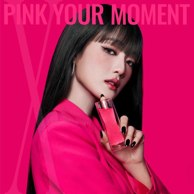 Minnie of (G)I-DLE Pink your moment cover artwork