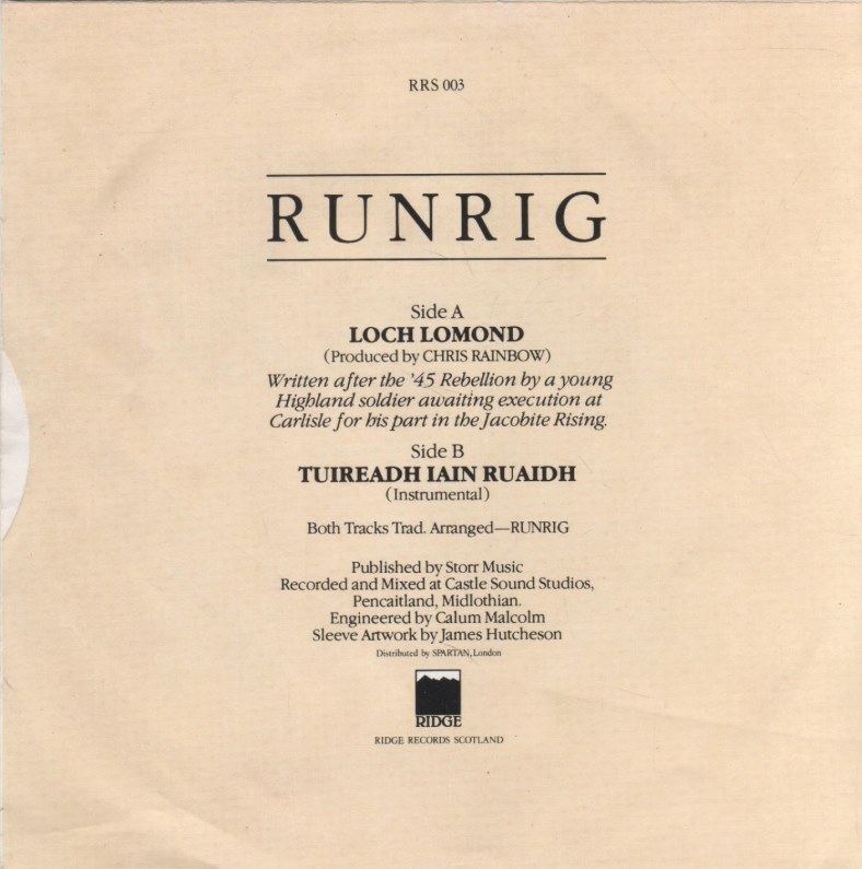 Runrig — Loch Lomond cover artwork