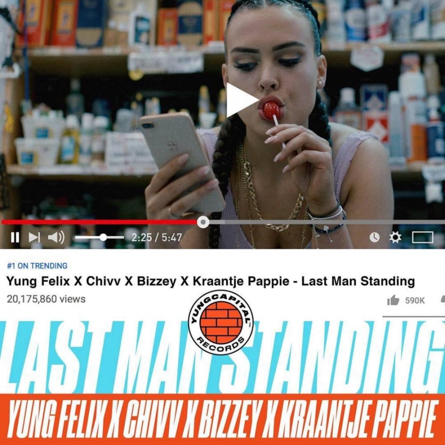 Yung Felix ft. featuring Chivv, Bizzey, & Kraantje Pappie Last Man Standing cover artwork