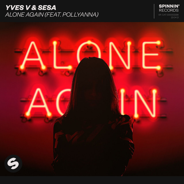 Yves V & SESA featuring PollyAnna — Alone Again cover artwork