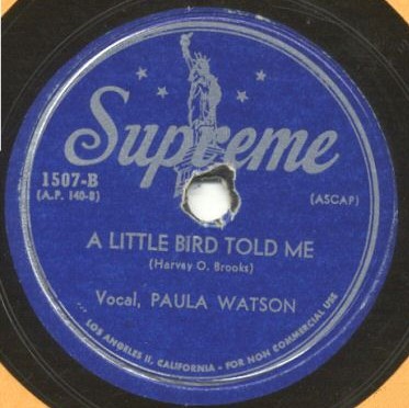 Paula Watson — A Little Bird Told Me cover artwork