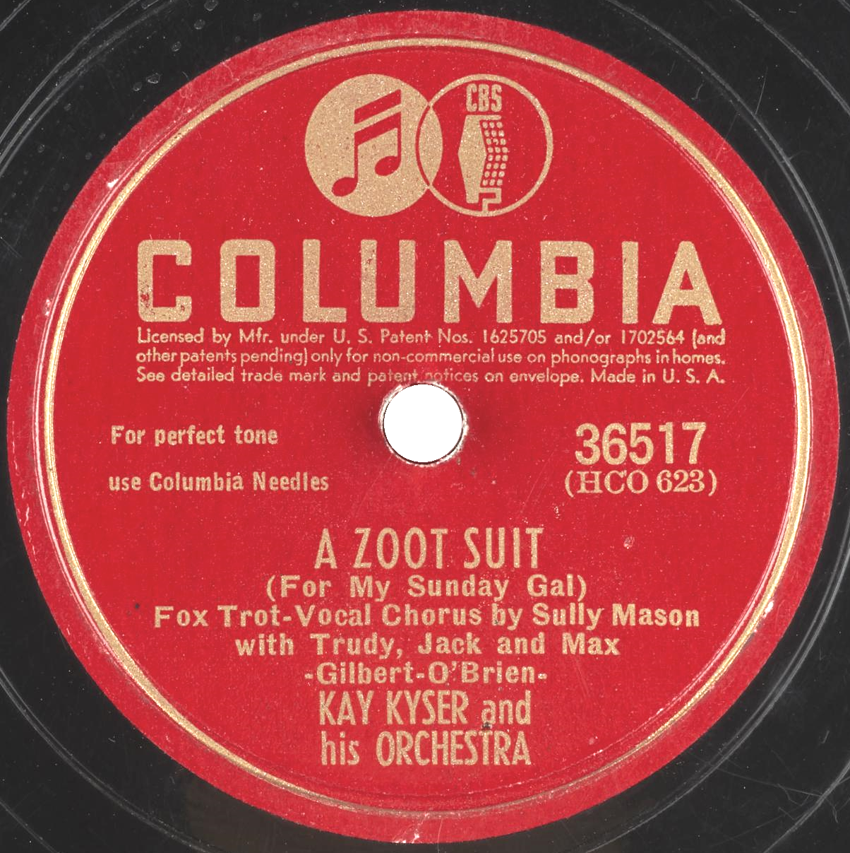 Kay Kyser — A Zoot Suit (For My Sunday Gal) cover artwork