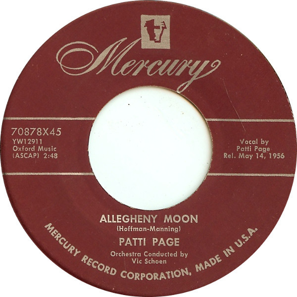 Patti Page — Allegheny Moon cover artwork