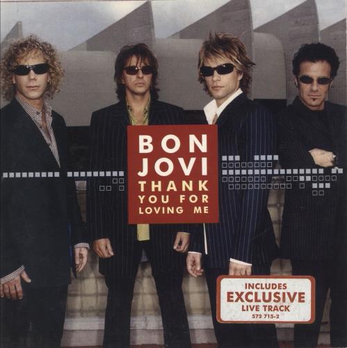 Bon Jovi Thank You For Loving Me cover artwork