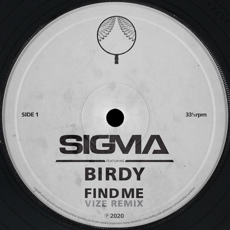 Sigma featuring Birdy — Find Me (VIZE Remix) cover artwork
