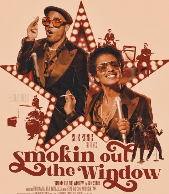 Bruno Mars & Anderson .Paak 𝒮mokin Out The Window cover artwork